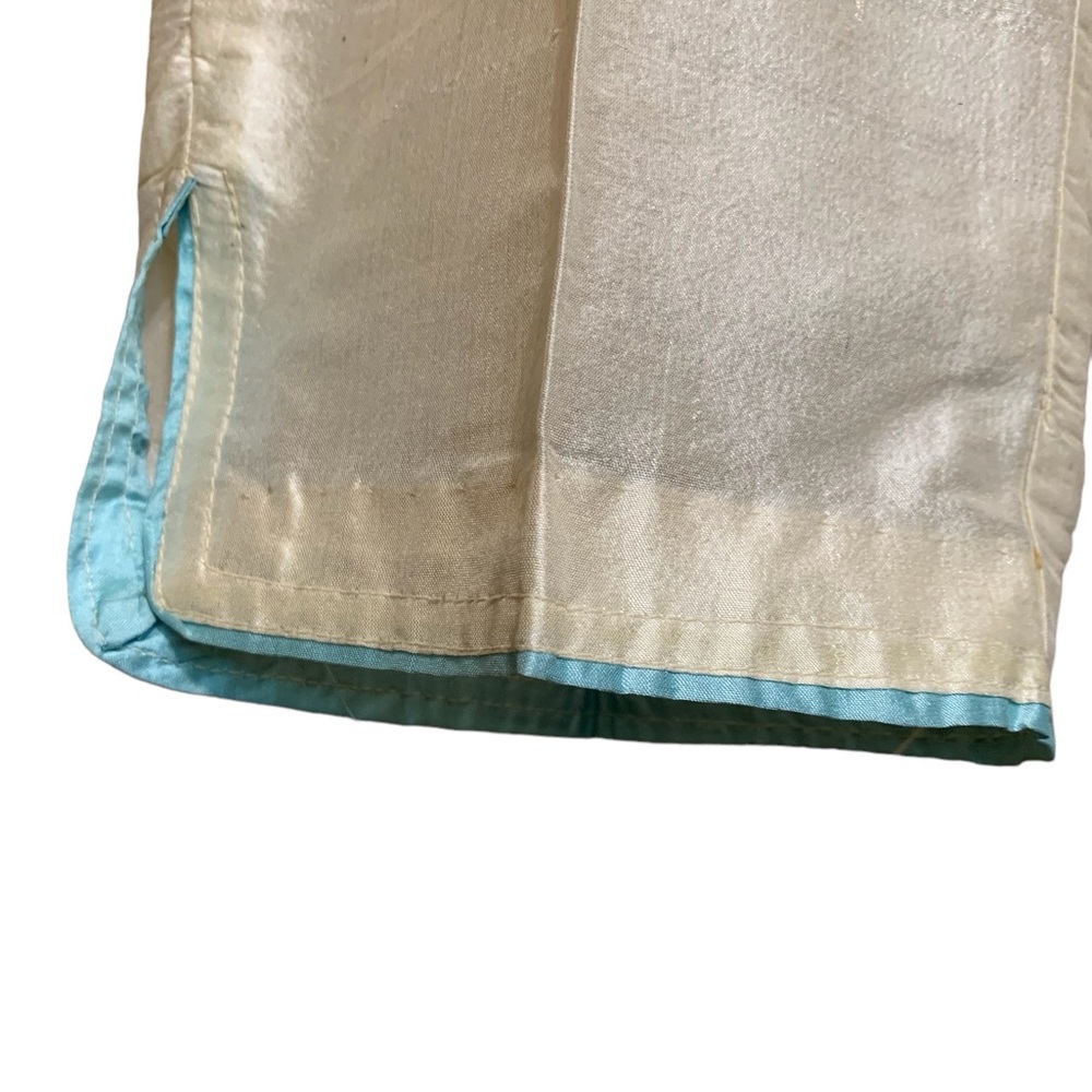 Tailor Vintage Cream and Blue Cropped Pants